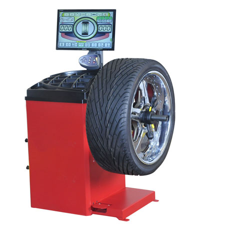 AUTOMATIC WHEEL BALANCER MACHINE WITH LCD DISPLAY